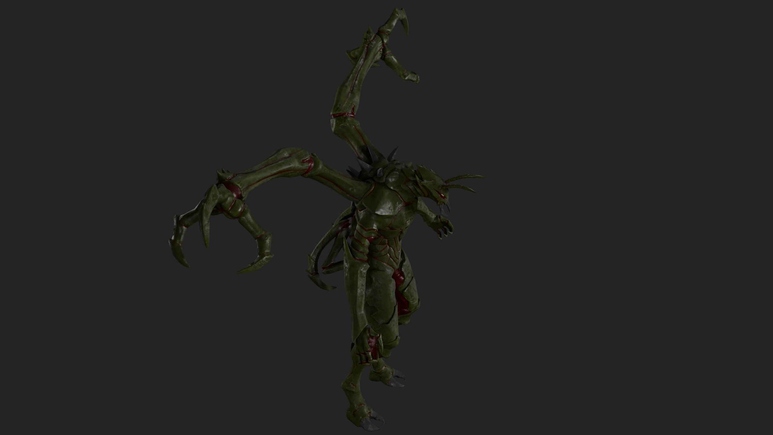 Monster ant PBR Low-poly 3D model_8