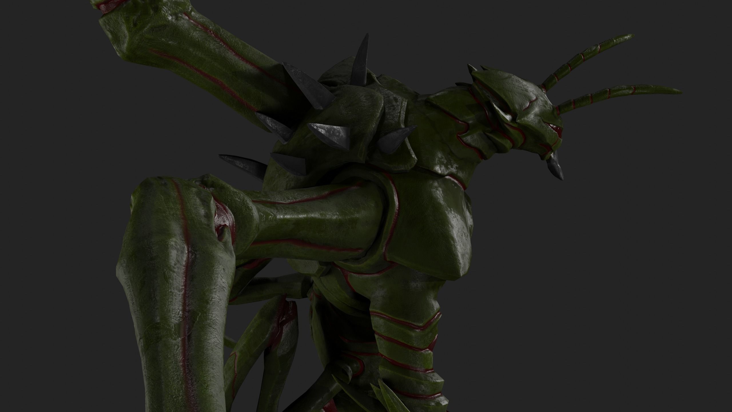 Monster ant PBR Low-poly 3D model_6