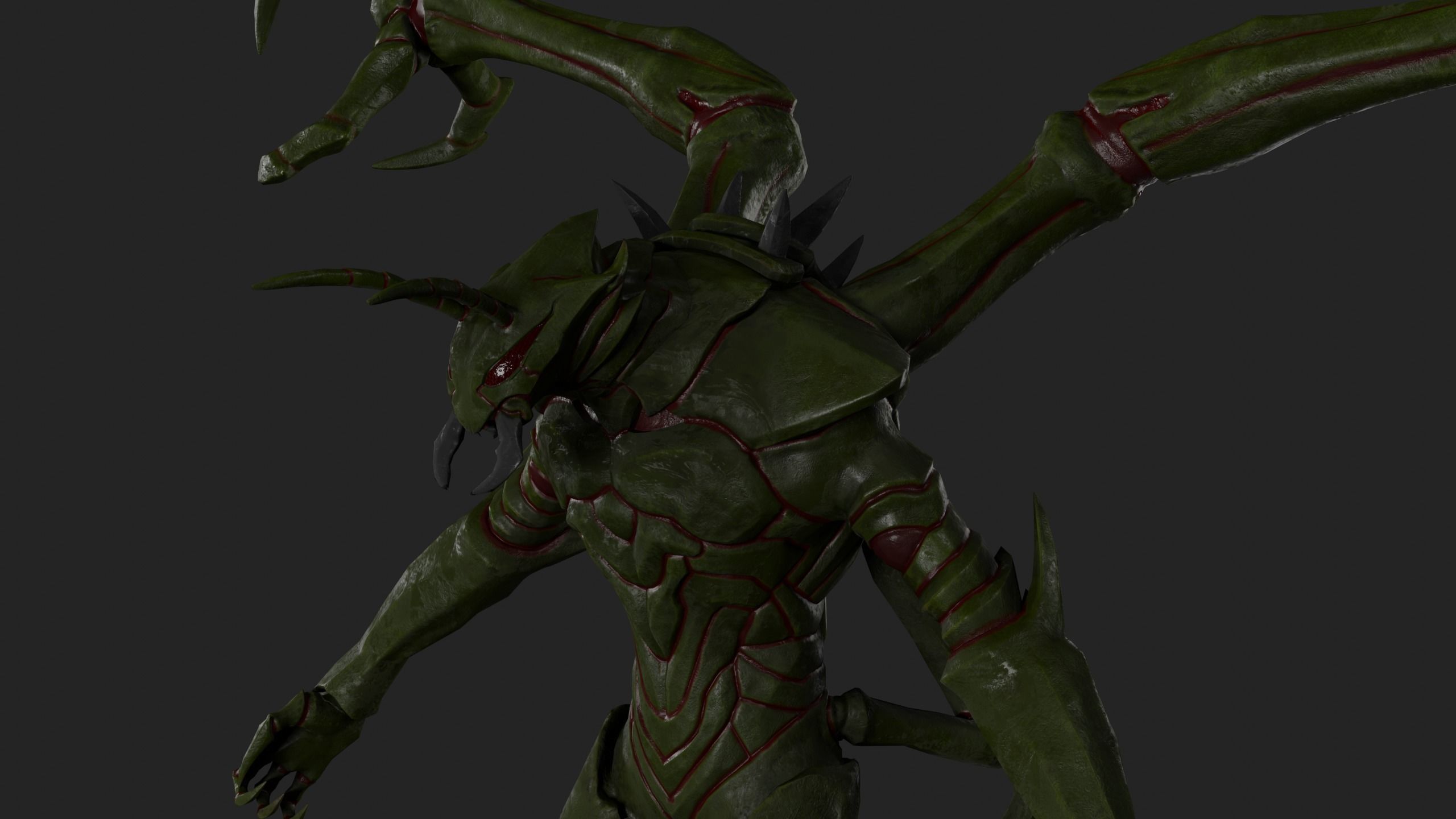 Monster ant PBR Low-poly 3D model_3