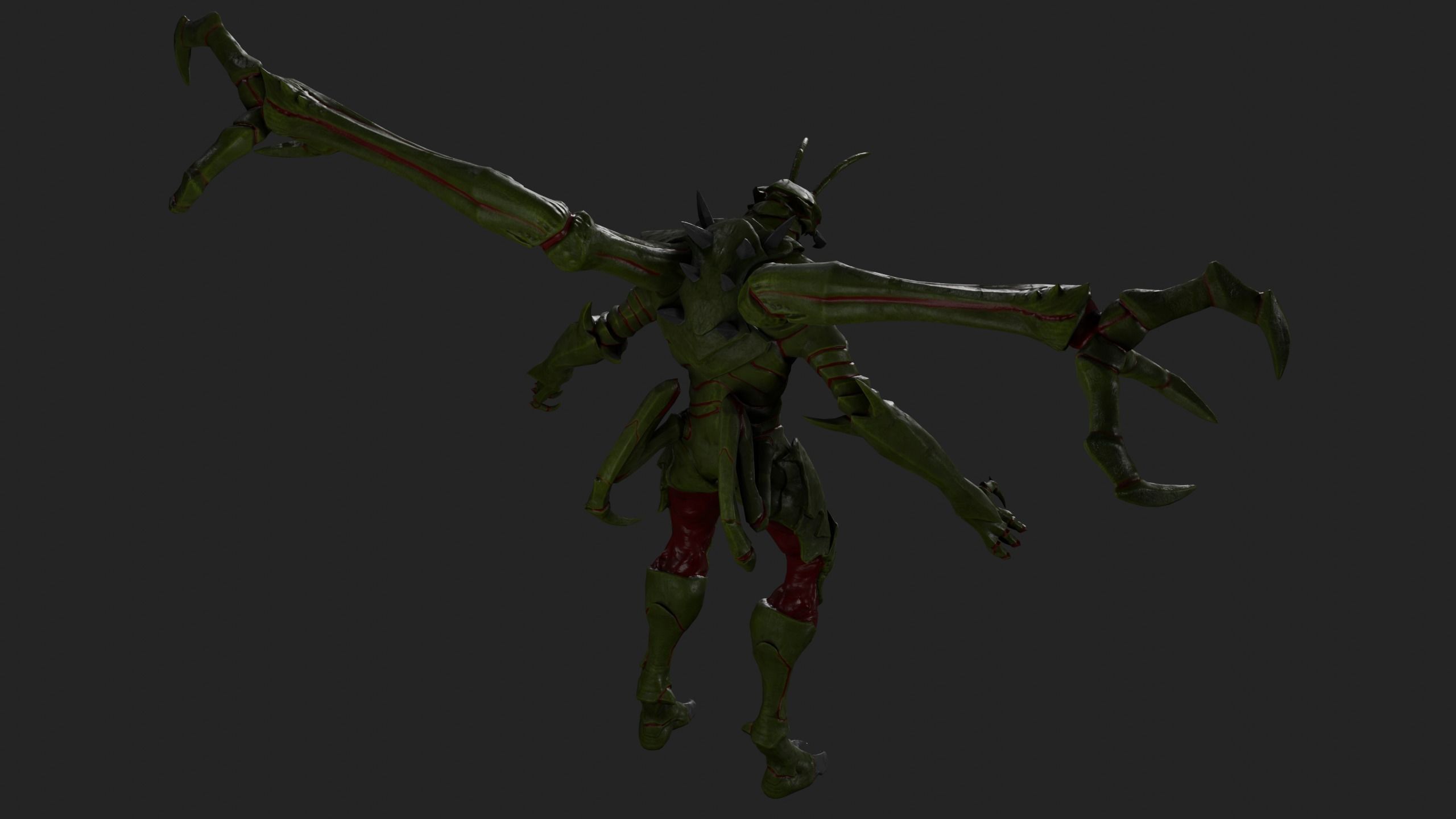 Monster ant PBR Low-poly 3D model_7