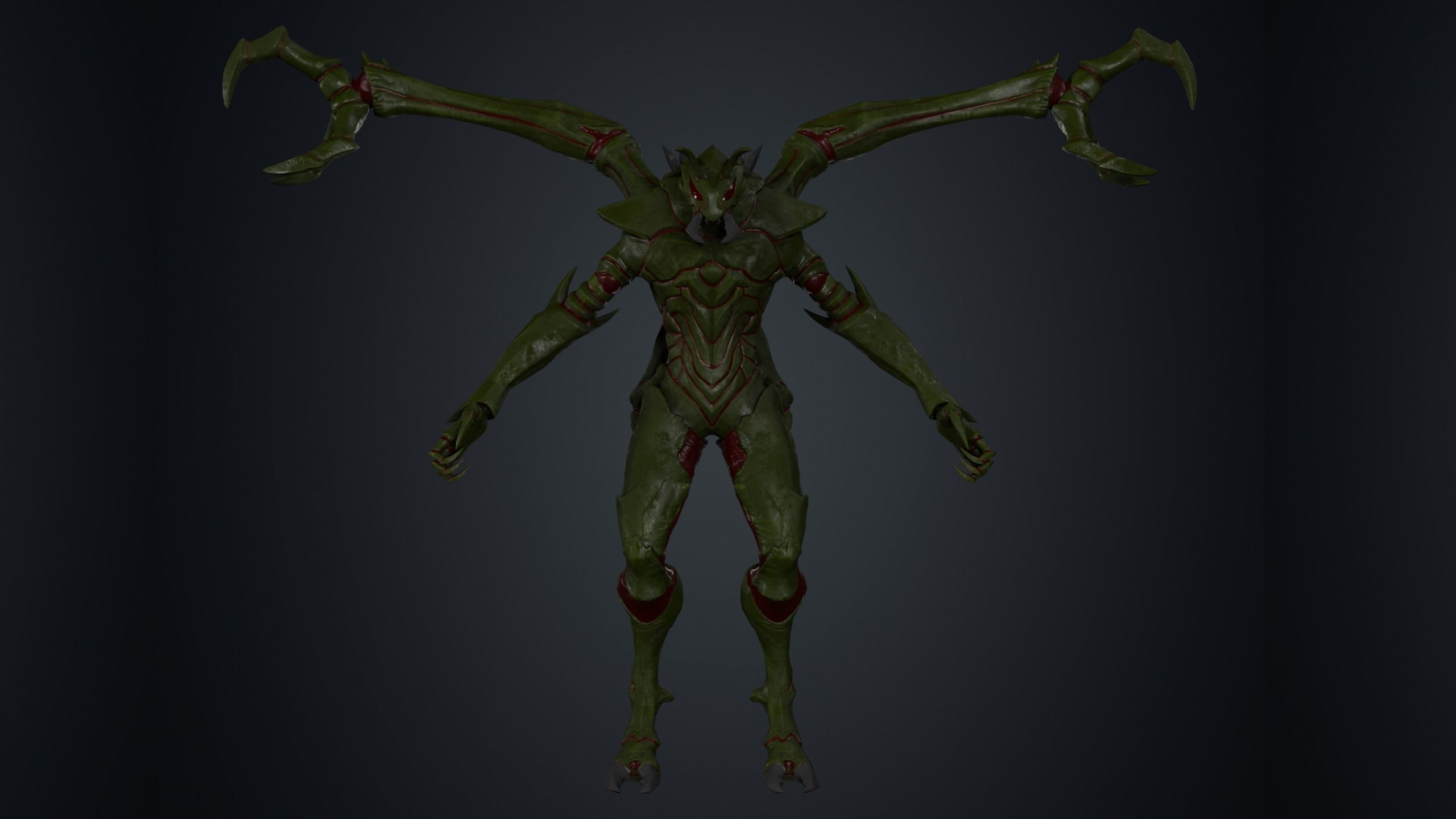 Monster ant PBR Low-poly 3D model_13