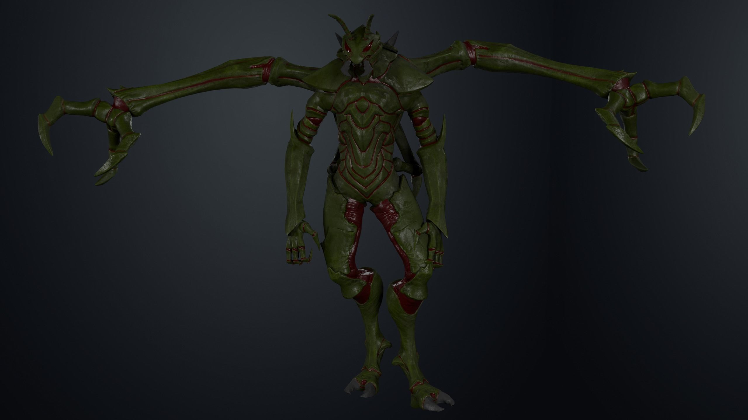 Monster ant PBR Low-poly 3D model_5