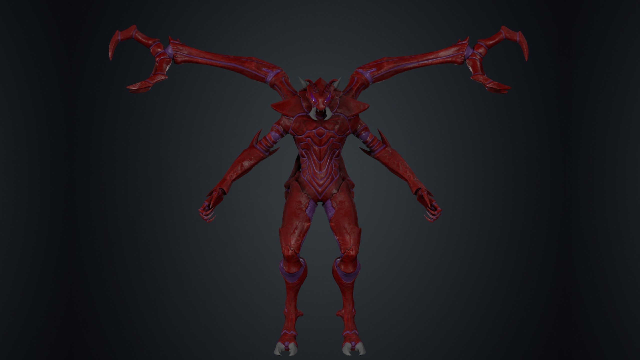 Monster ant PBR Low-poly 3D model_17