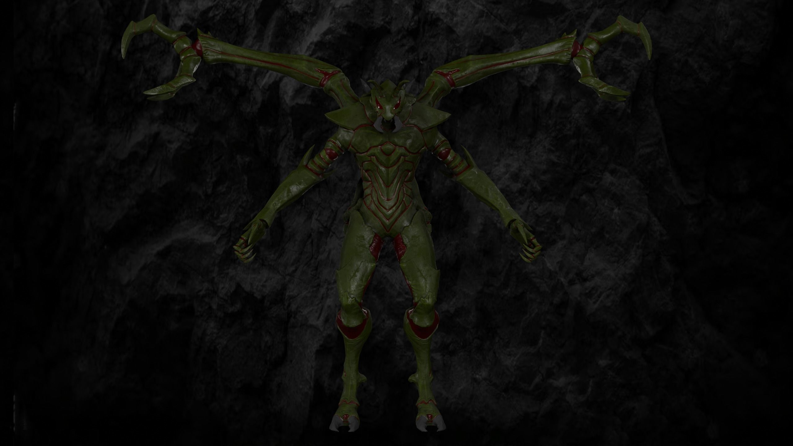 Monster ant PBR Low-poly 3D model_9