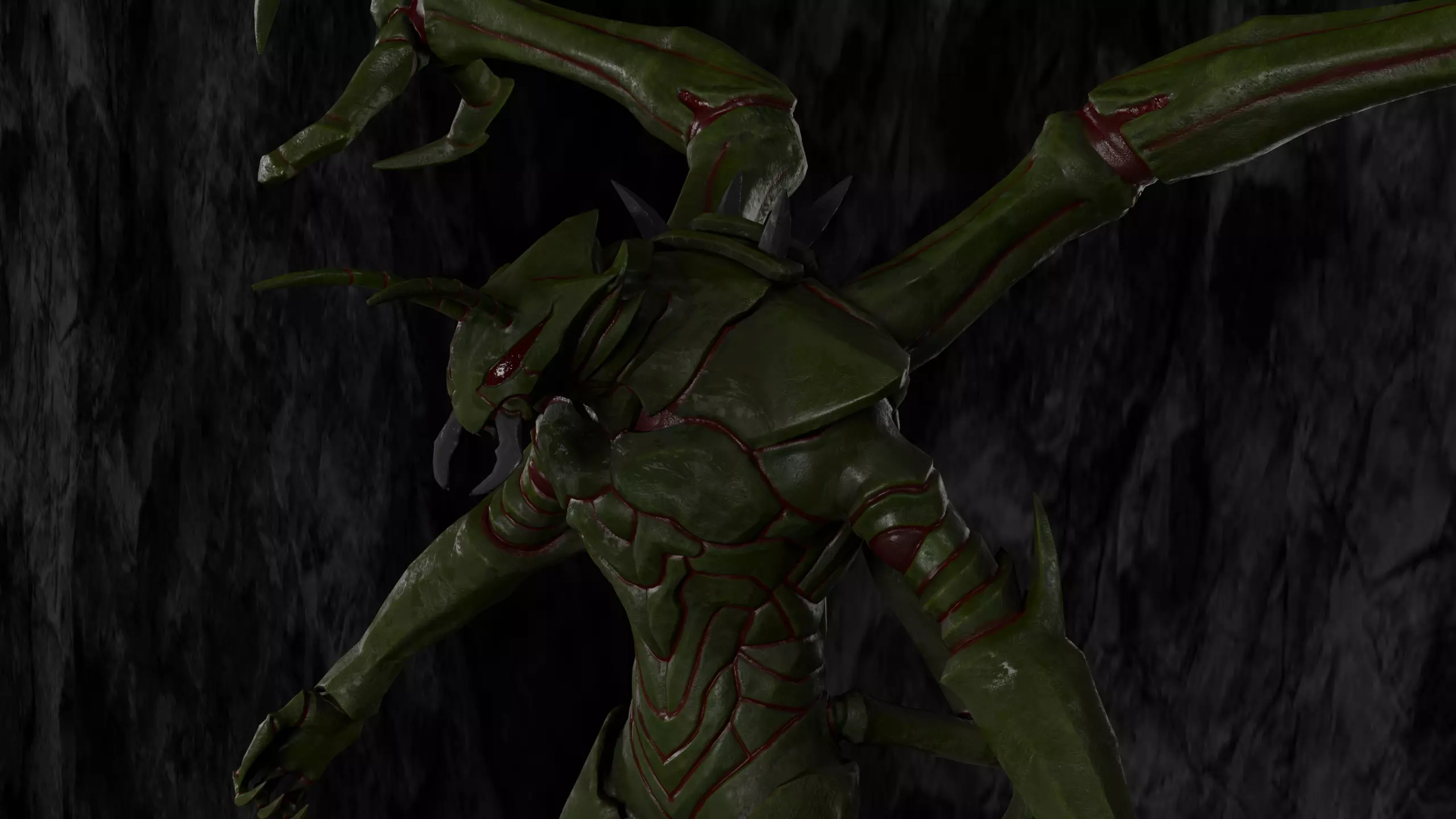 Monster ant PBR Low-poly 3D model_0