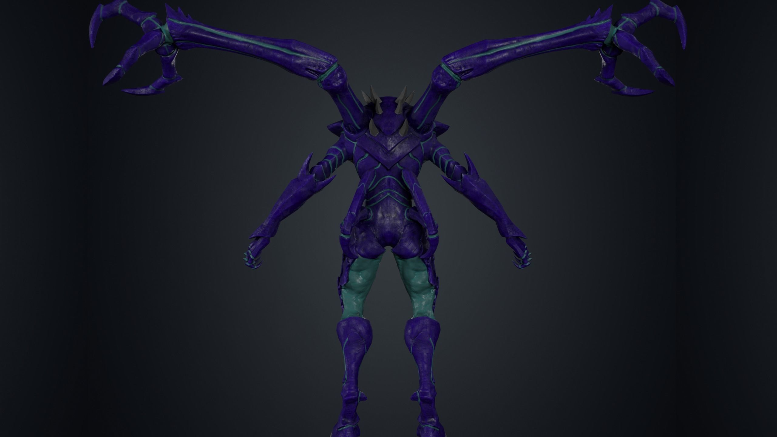 Monster ant PBR Low-poly 3D model_16