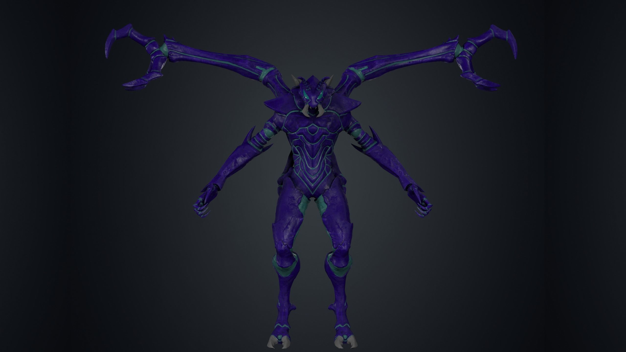 Monster ant PBR Low-poly 3D model_15