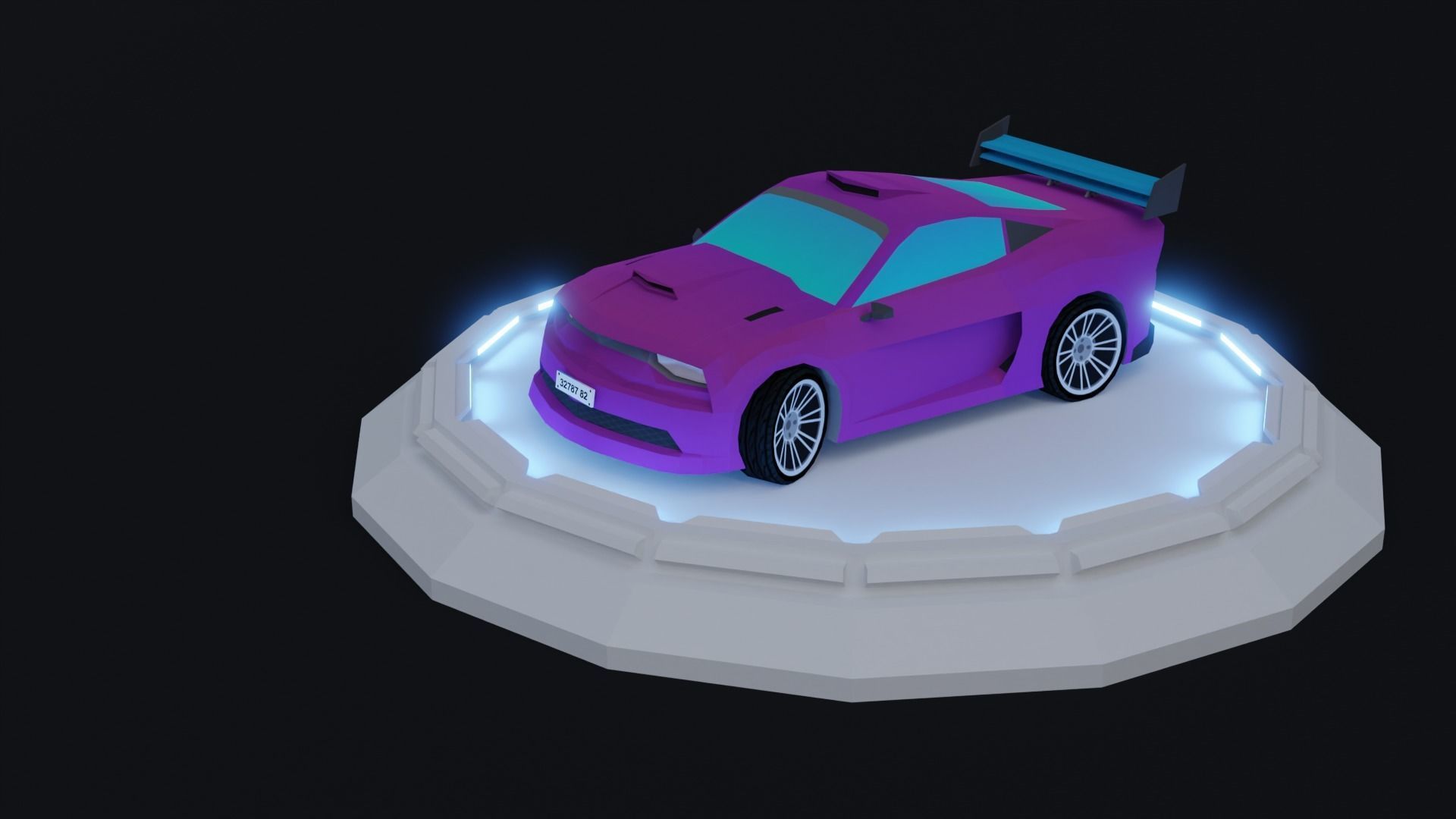 Sport Car Pack Game Asset 2 Low-poly 3D model_12