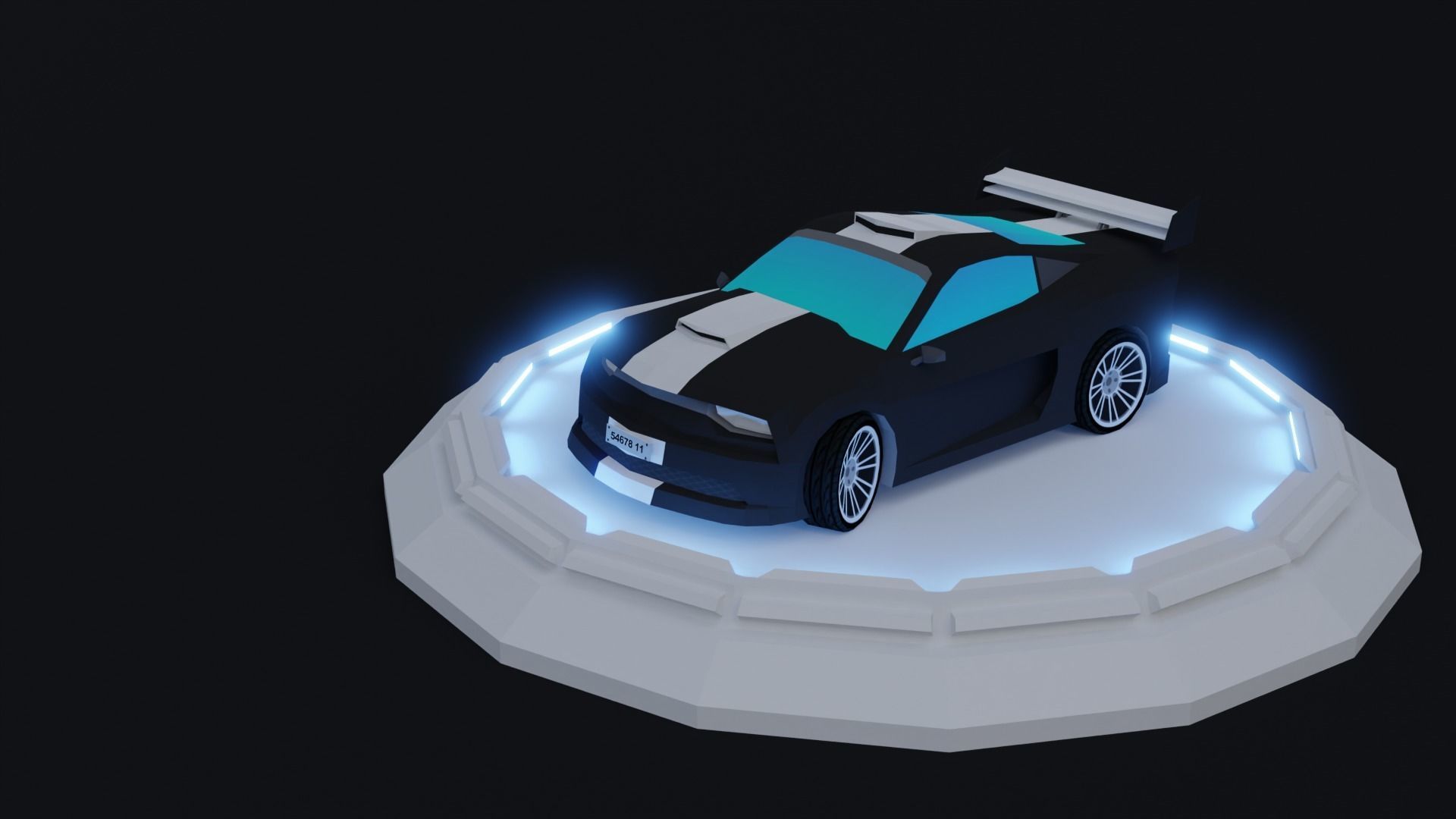 Sport Car Pack Game Asset 2 Low-poly 3D model_10