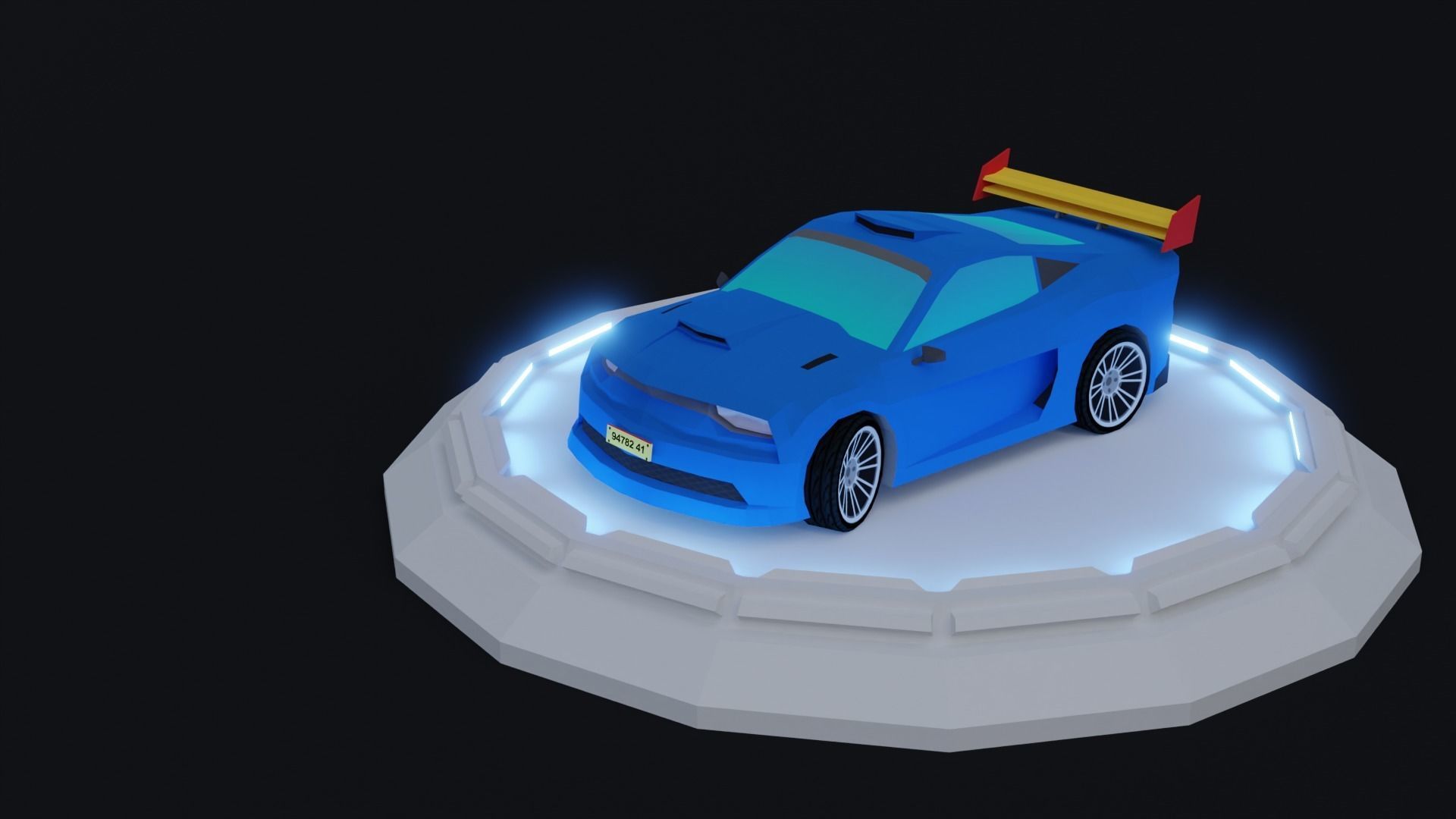 Sport Car Pack Game Asset 2 Low-poly 3D model_8