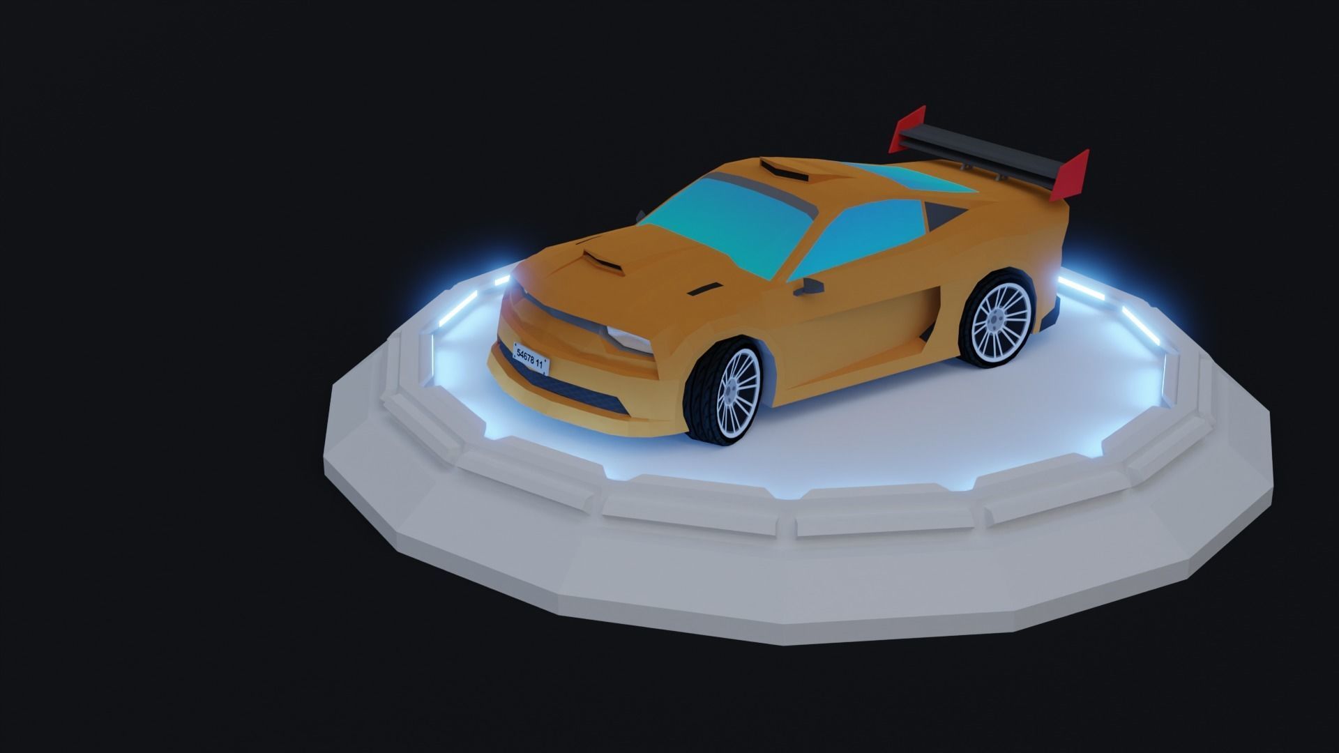 Sport Car Pack Game Asset 2 Low-poly 3D model_16