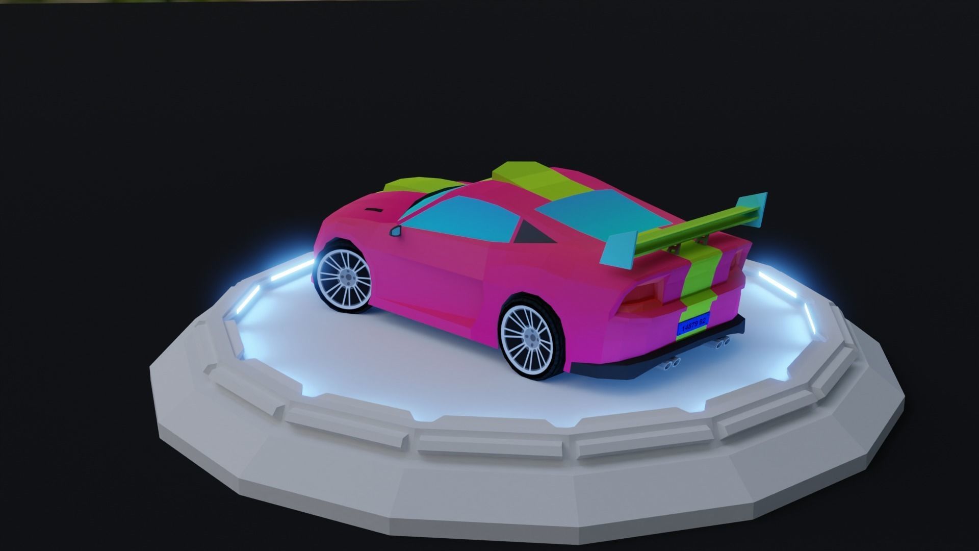 Sport Car Pack Game Asset 2 Low-poly 3D model_7