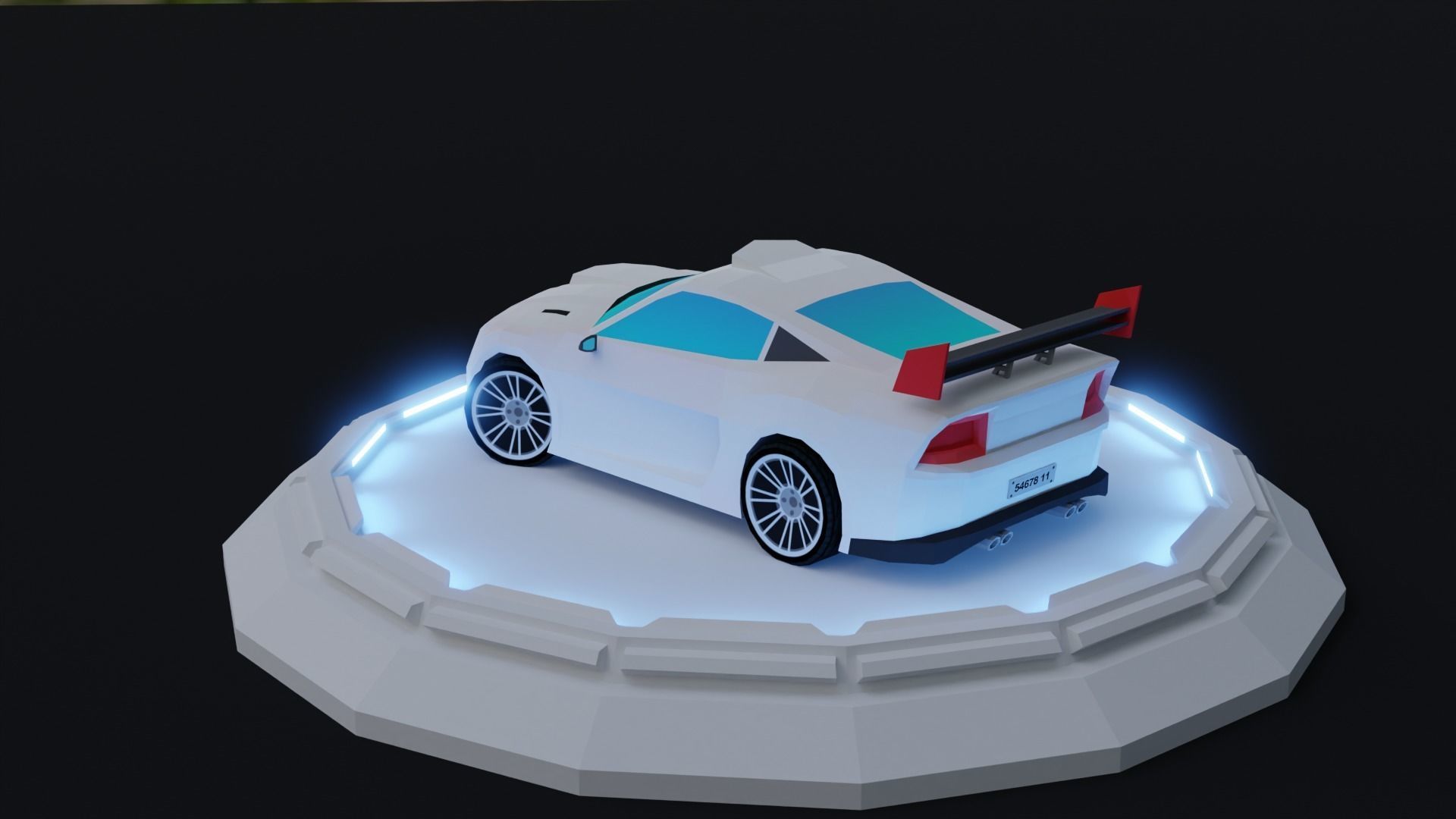 Sport Car Pack Game Asset 2 Low-poly 3D model_3