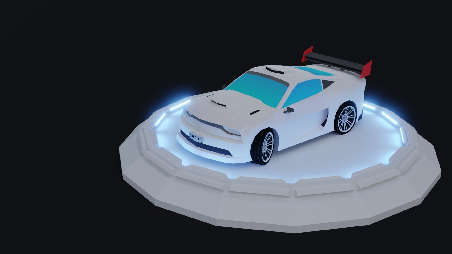 Sport Car Pack Game Asset 2 Low-poly 3D model_2