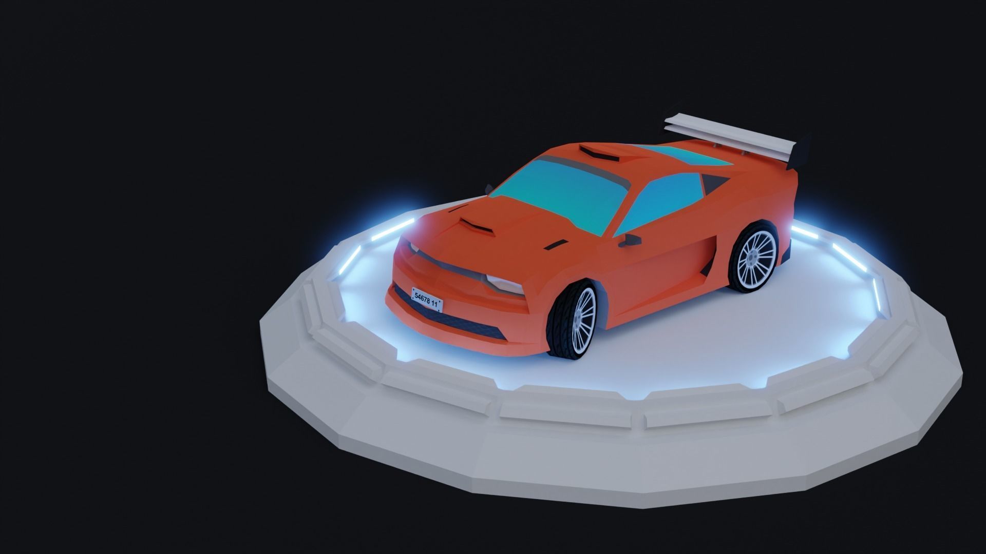 Sport Car Pack Game Asset 2 Low-poly 3D model_14
