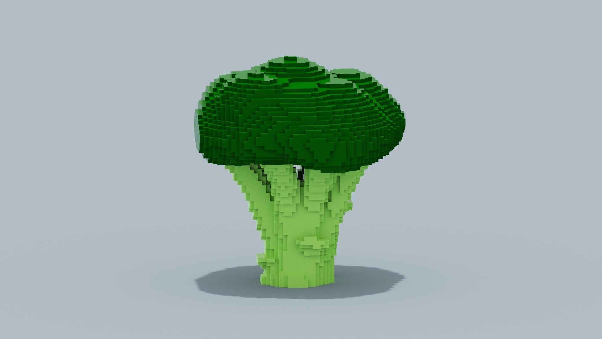 Voxel Broccoli Low-poly 3D model_6