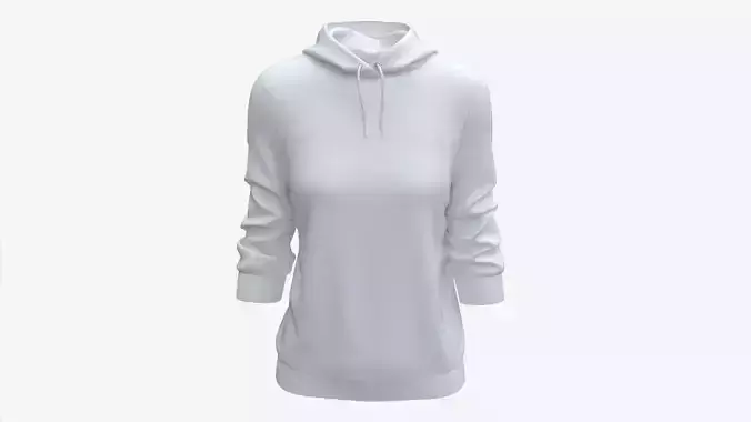 Hoodie for Women Mockup 03 White
