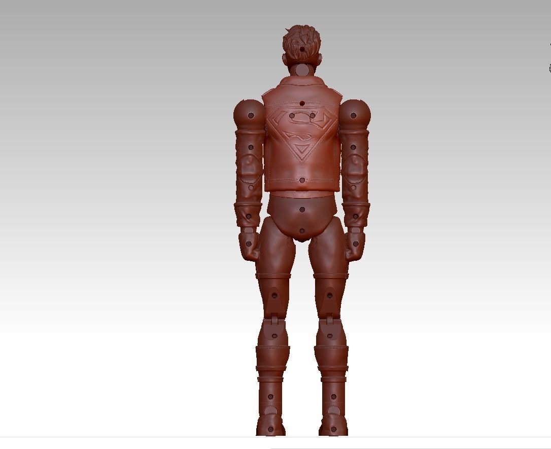 Superboy Articulated Action figure  3D print model_2