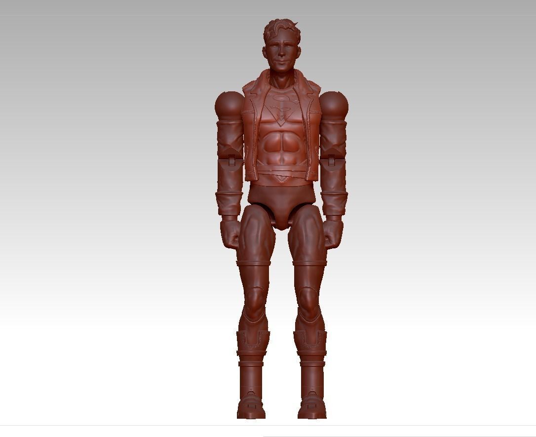 Superboy Articulated Action figure  3D print model_3
