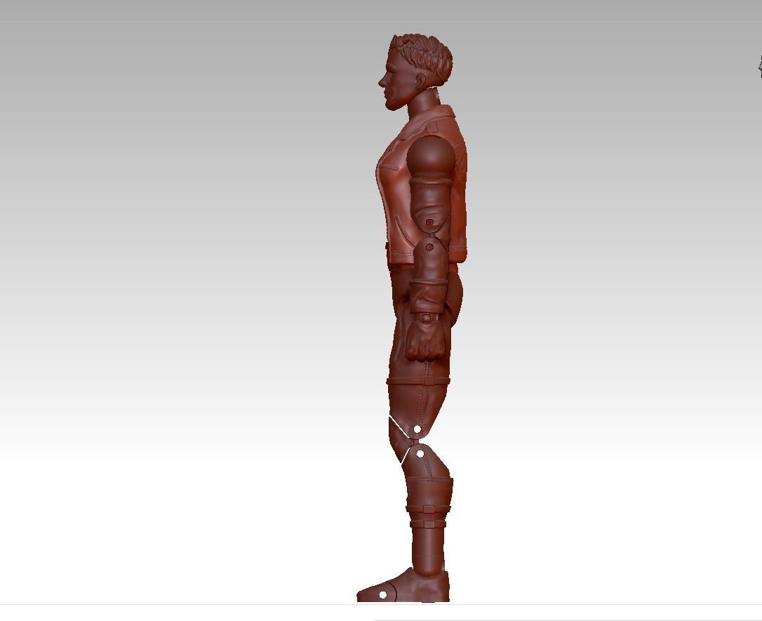 Superboy Articulated Action figure  3D print model_4