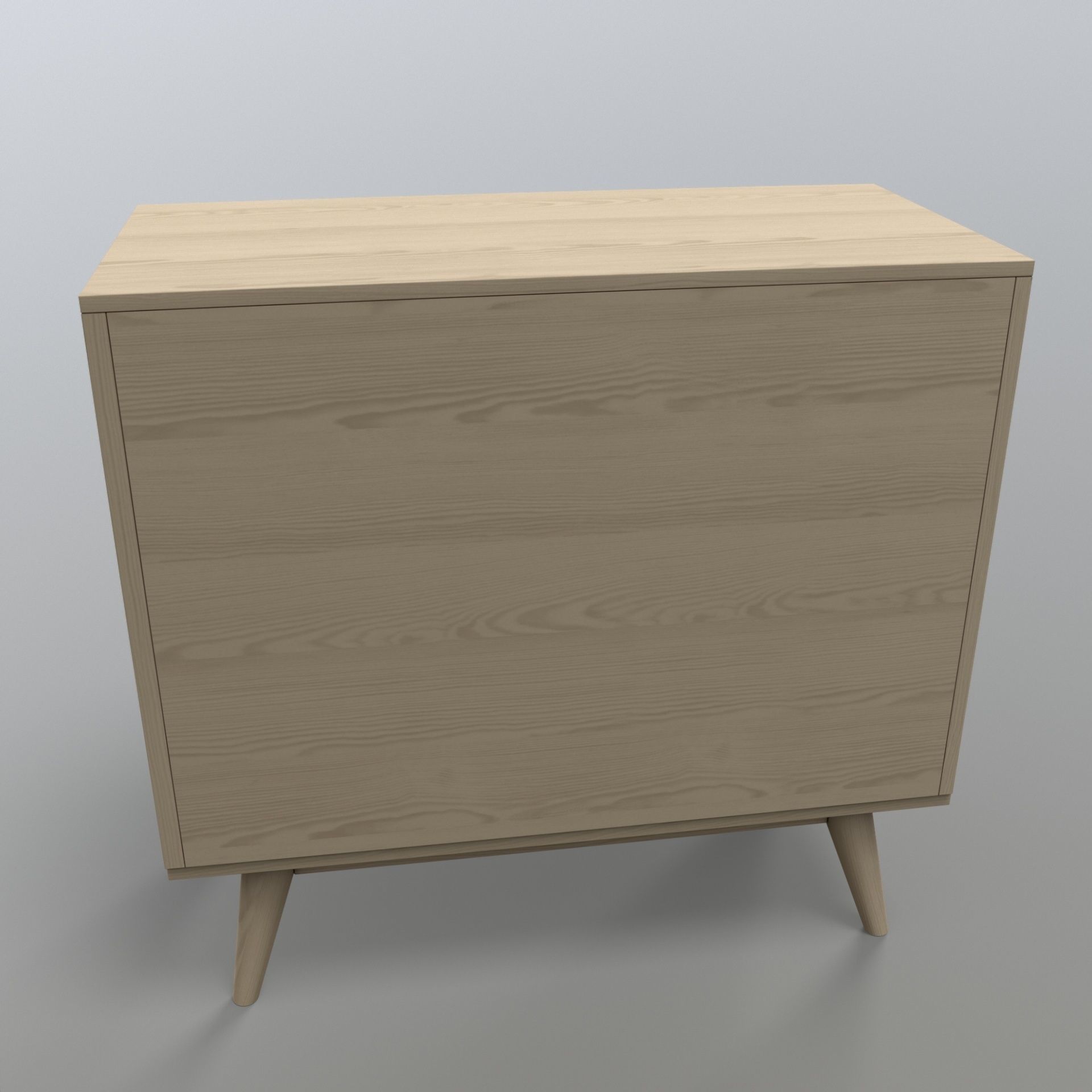 Chest of drawers Low-poly 3D model_4