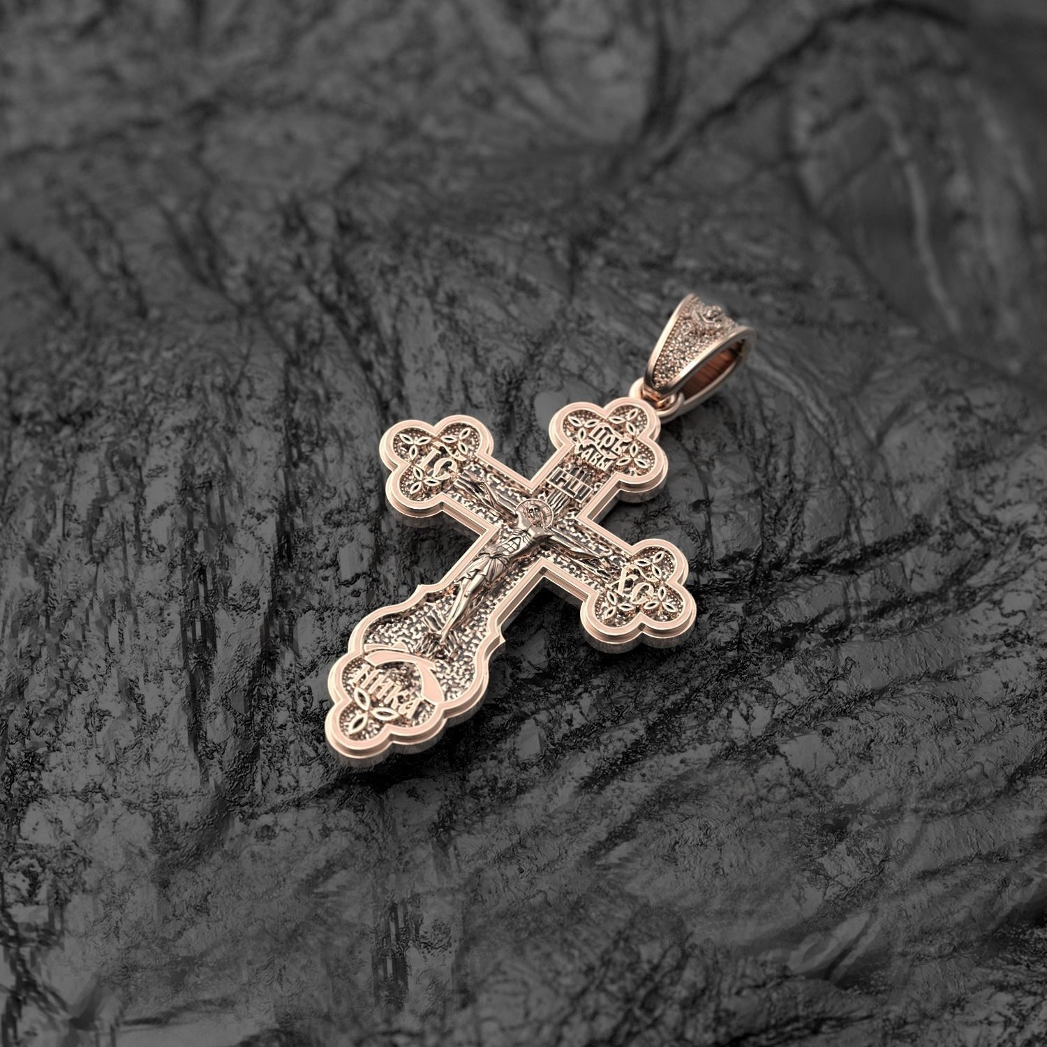 Russian orthodox cross 3D print model_1