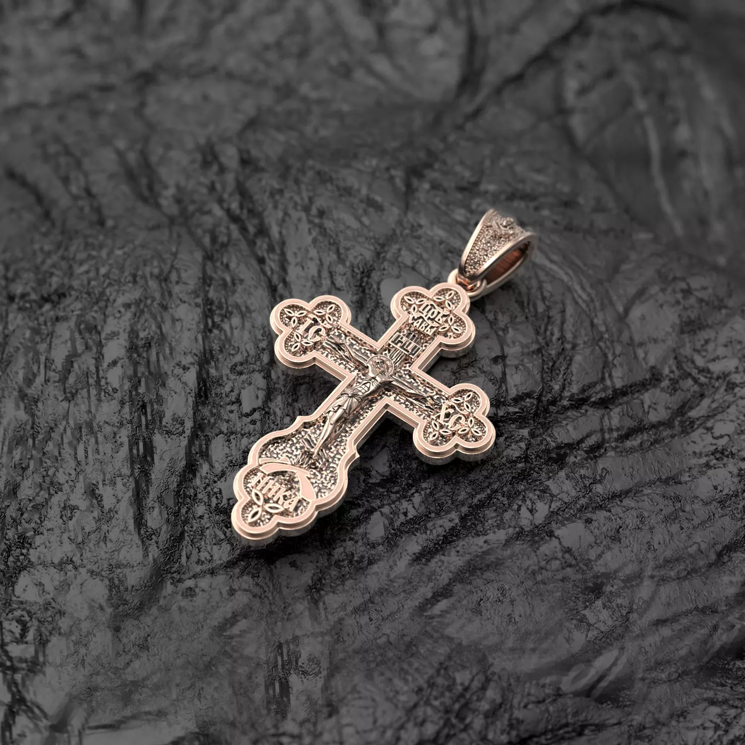 Russian orthodox cross 3D print model_0