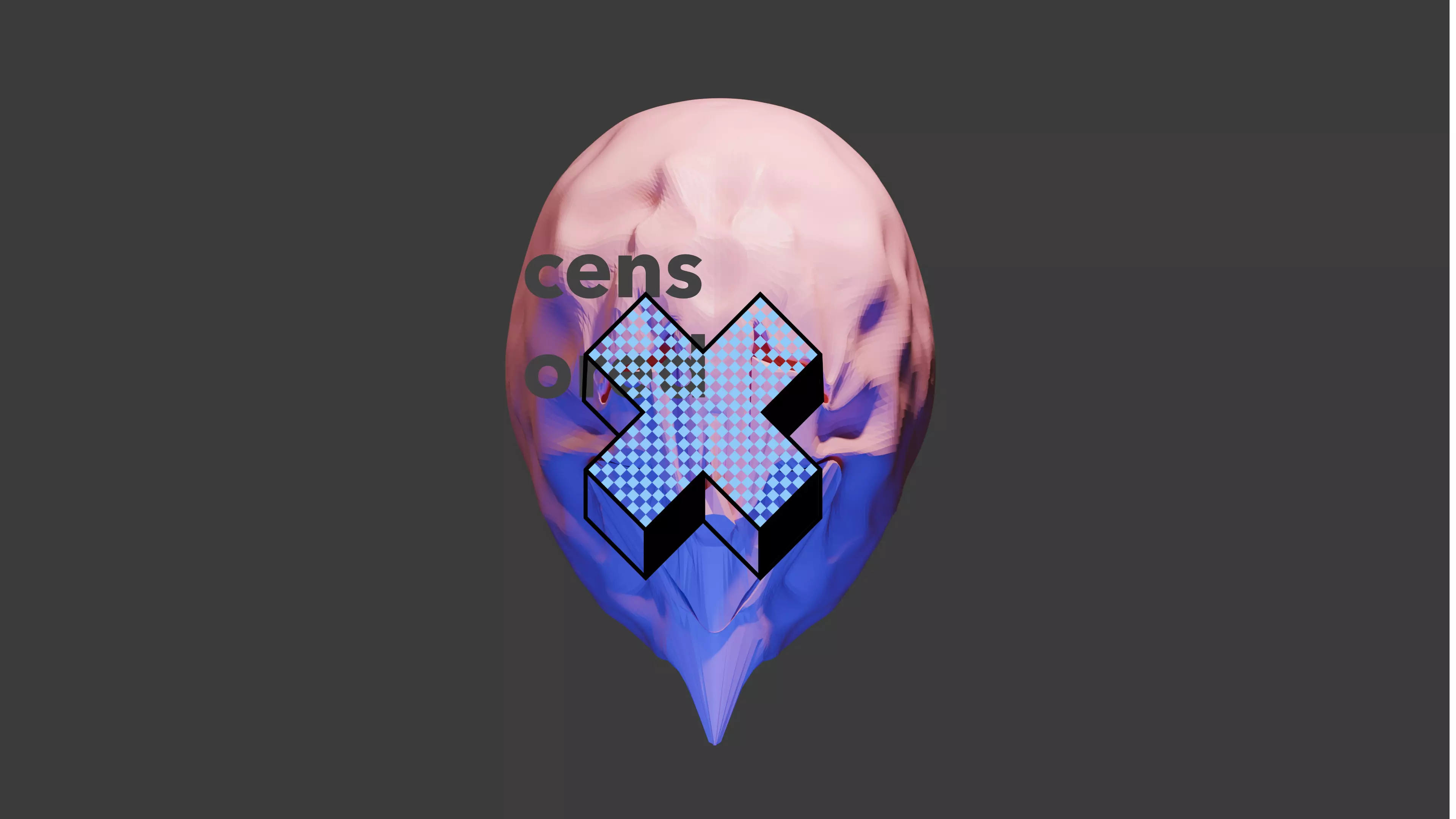 creepy real man face burn  3D model_0