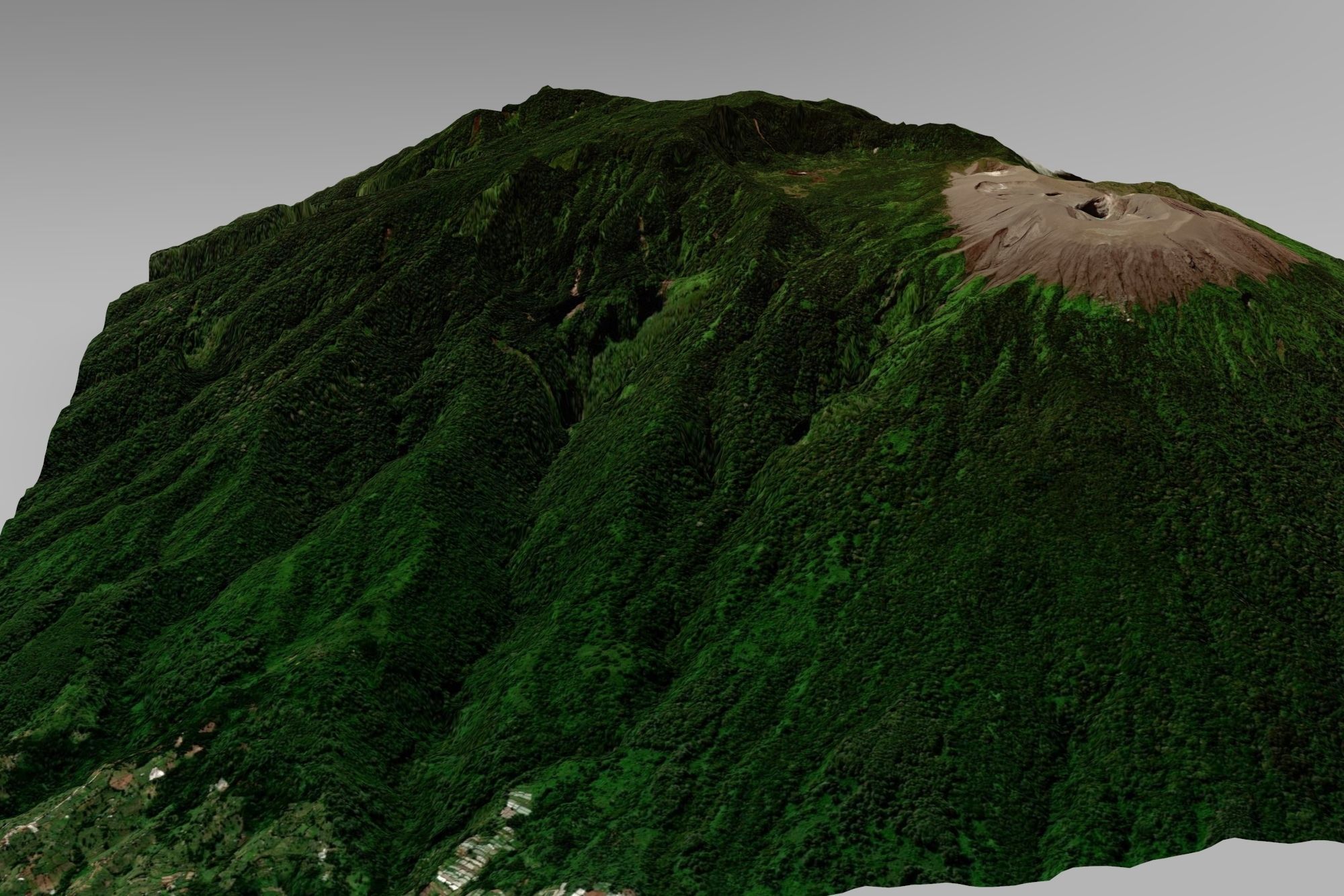 Mount Merapi Volcano in Indonesia 3D model_7