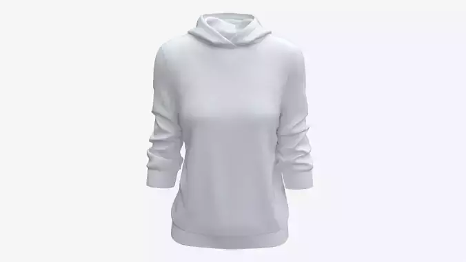 Hoodie for Women Mockup 04 White