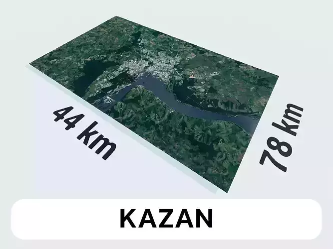 Kazan Russia City Landscape 3D Model