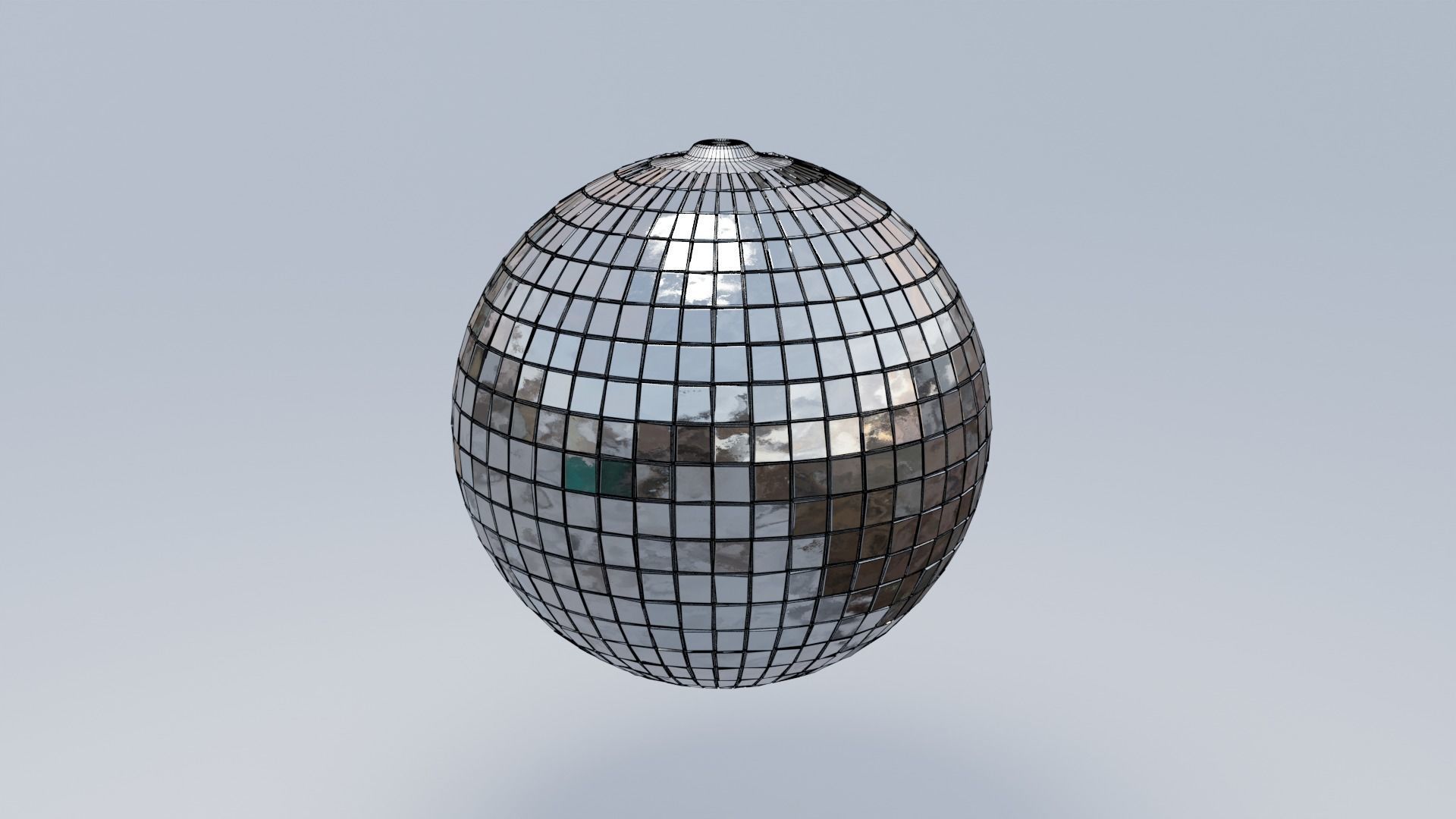 Disco Ball Low-poly 3D model_1