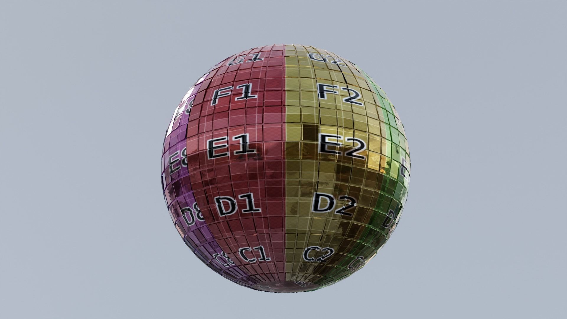 Disco Ball Low-poly 3D model_8