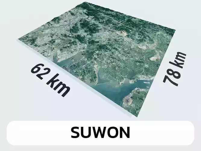 Suwon South Korea City Landscape 3D Model