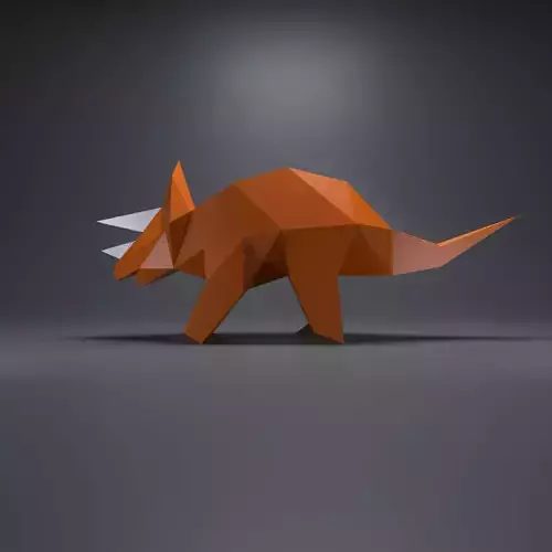 Low Poly dinosaur Model Origami 3D print model 3D print model 3D print model