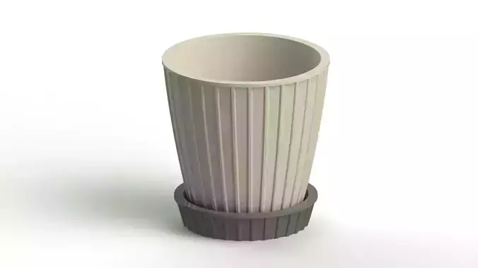 Flowerpot6 cup 3D print model