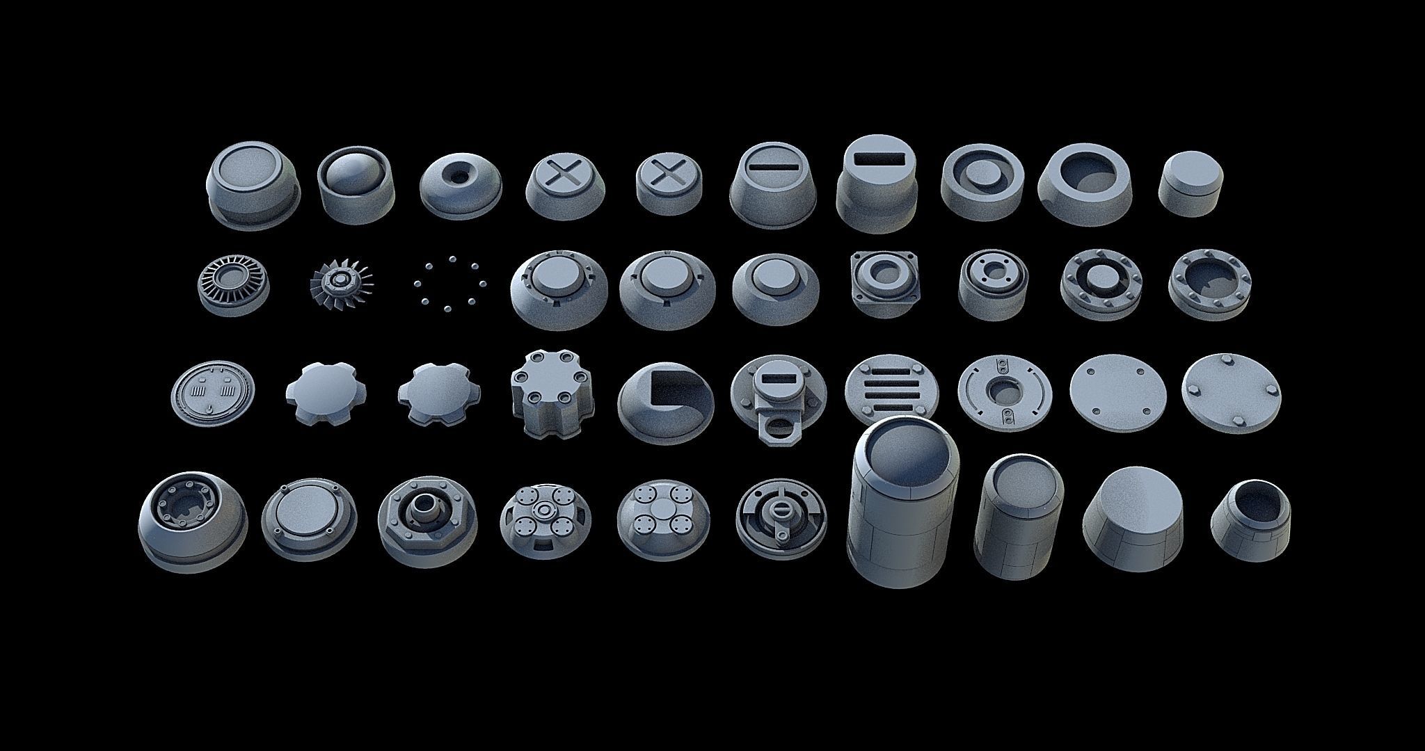 Sci-Fi KitBash and Props Pack Part one 3D model_2