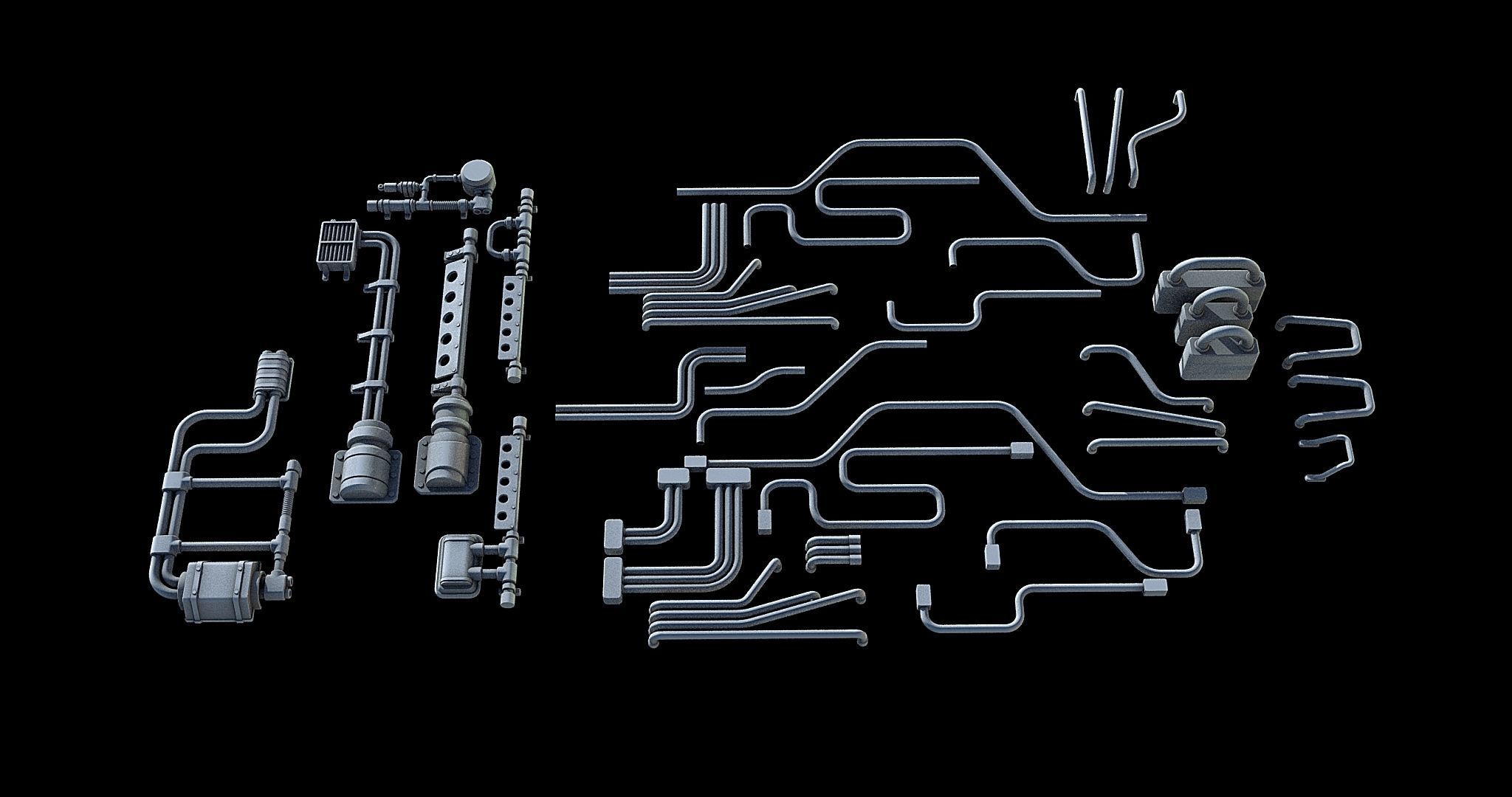 Sci-Fi KitBash and Props Pack Part one 3D model_9