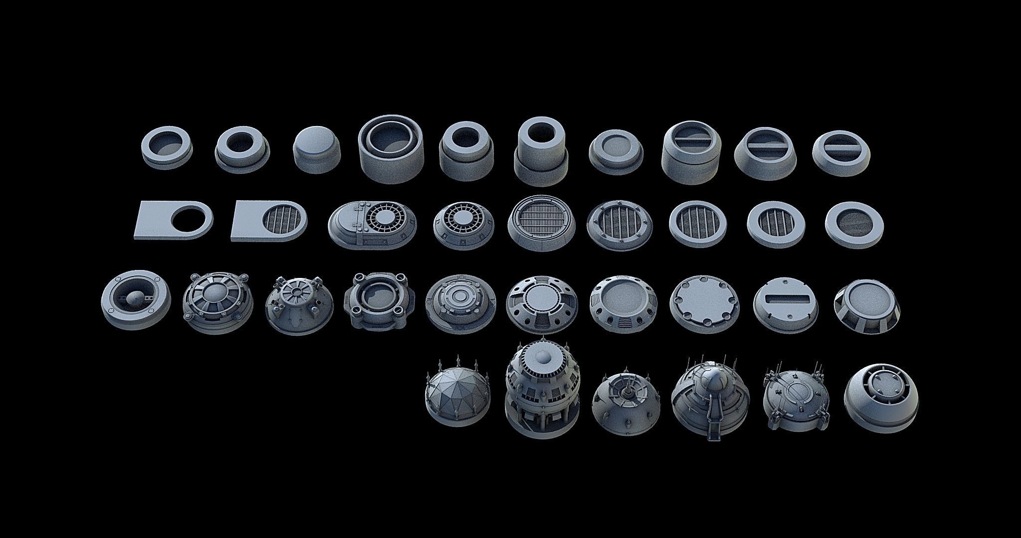 Sci-Fi KitBash and Props Pack Part one 3D model_3