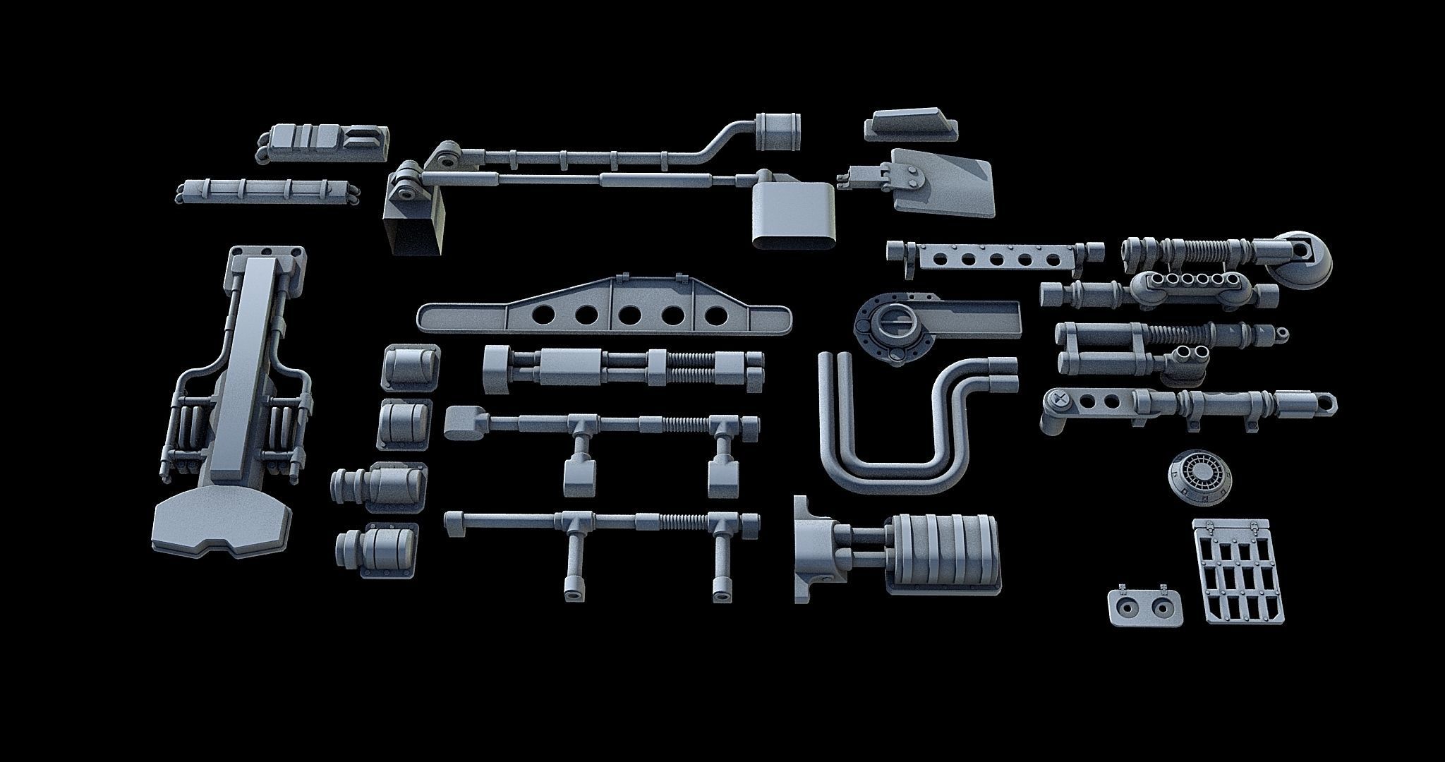 Sci-Fi KitBash and Props Pack Part one 3D model_11