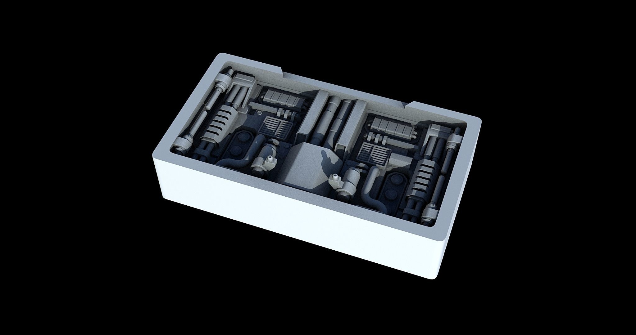 Sci-Fi KitBash and Props Pack Part two 3D model_3