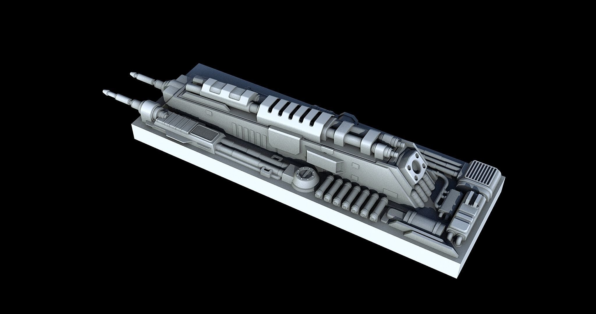 Sci-Fi KitBash and Props Pack Part two 3D model_26