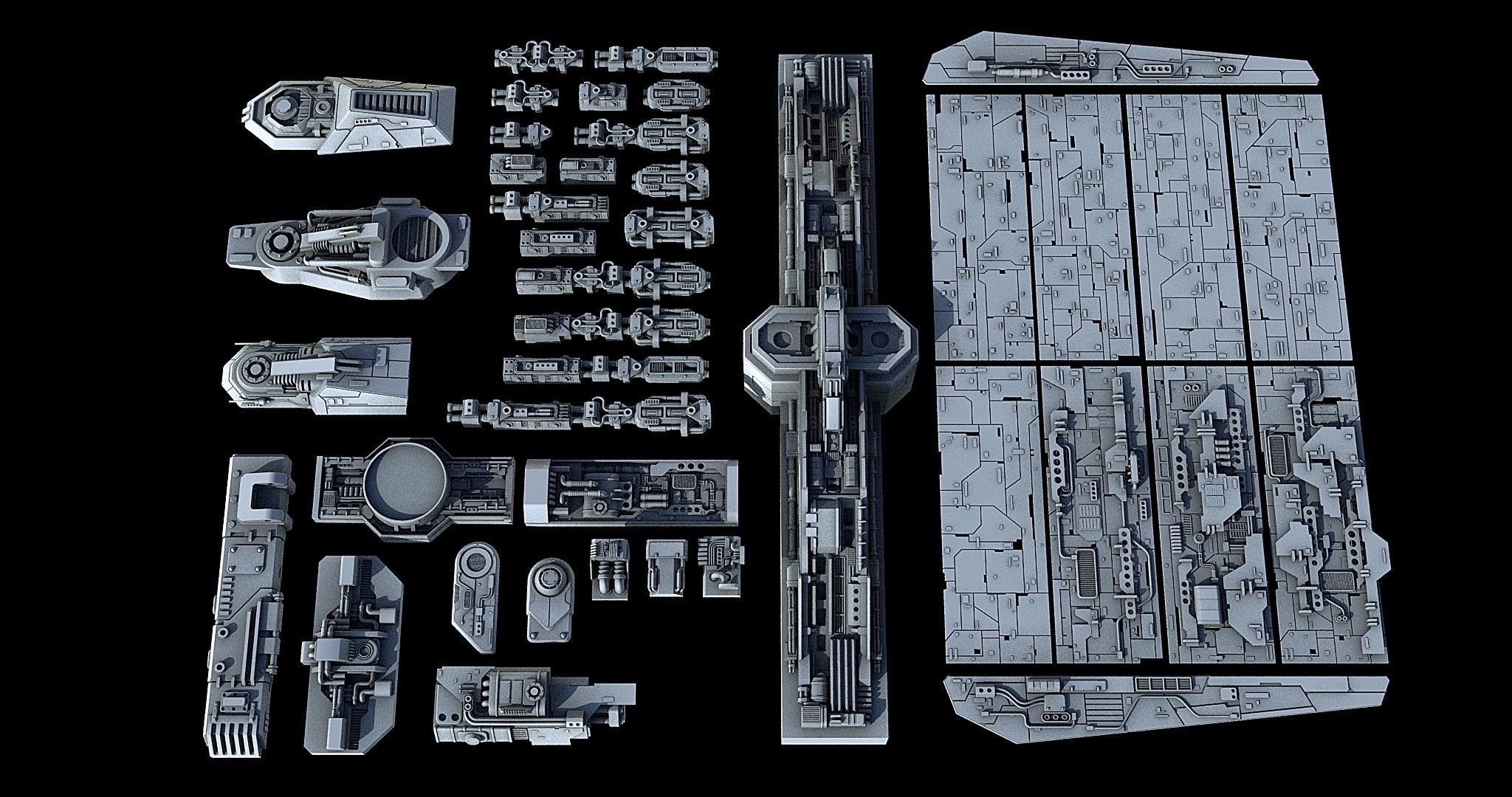 Sci-Fi KitBash and Props Pack Part three 3D model_11