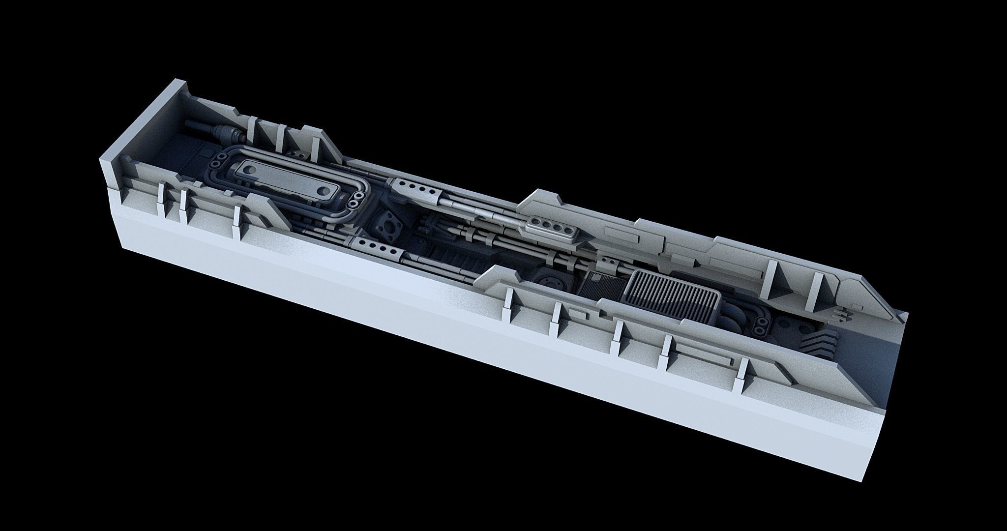 Sci-Fi KitBash and Props Pack Part three 3D model_9