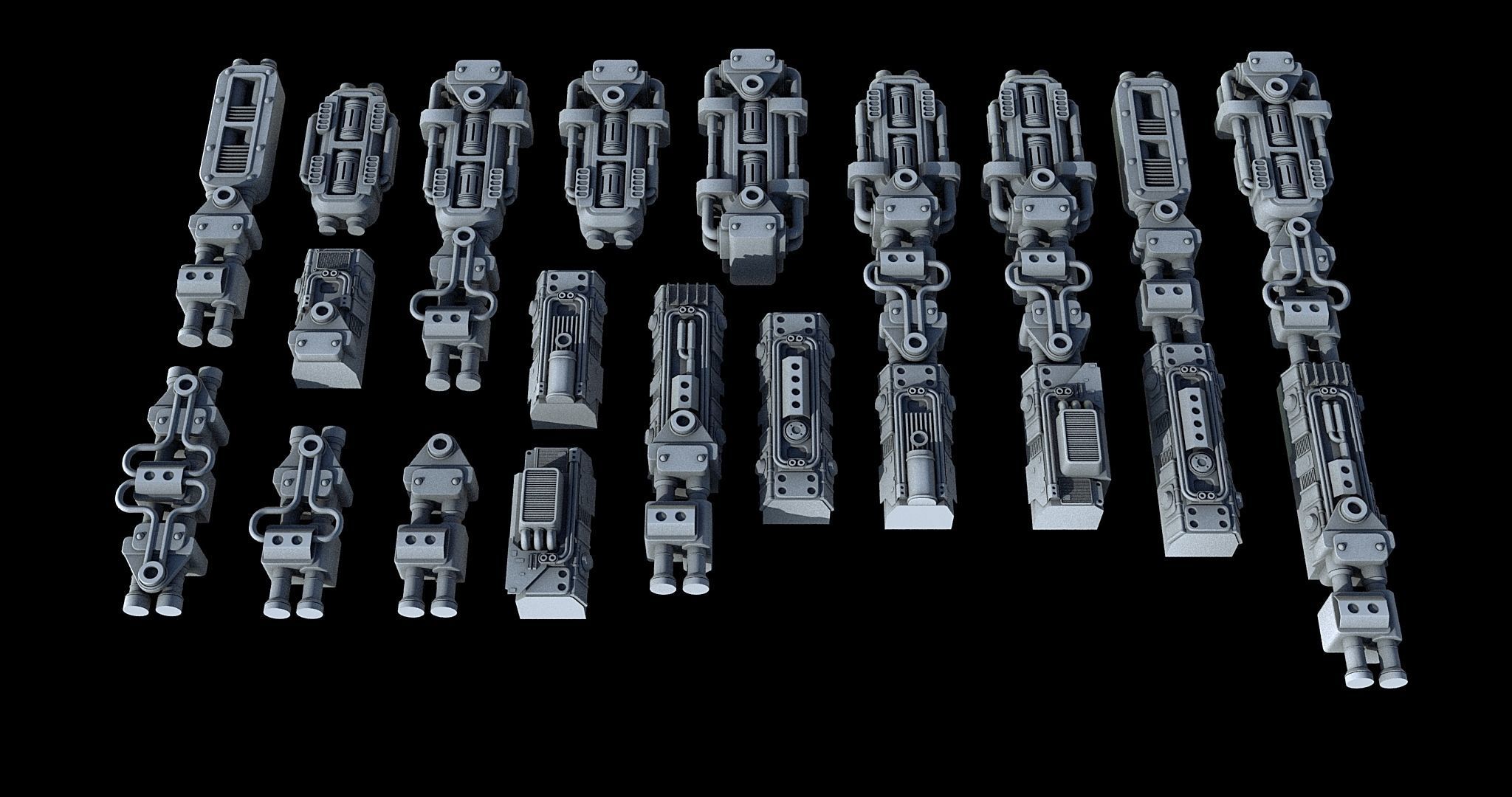 Sci-Fi KitBash and Props Pack Part three 3D model_21