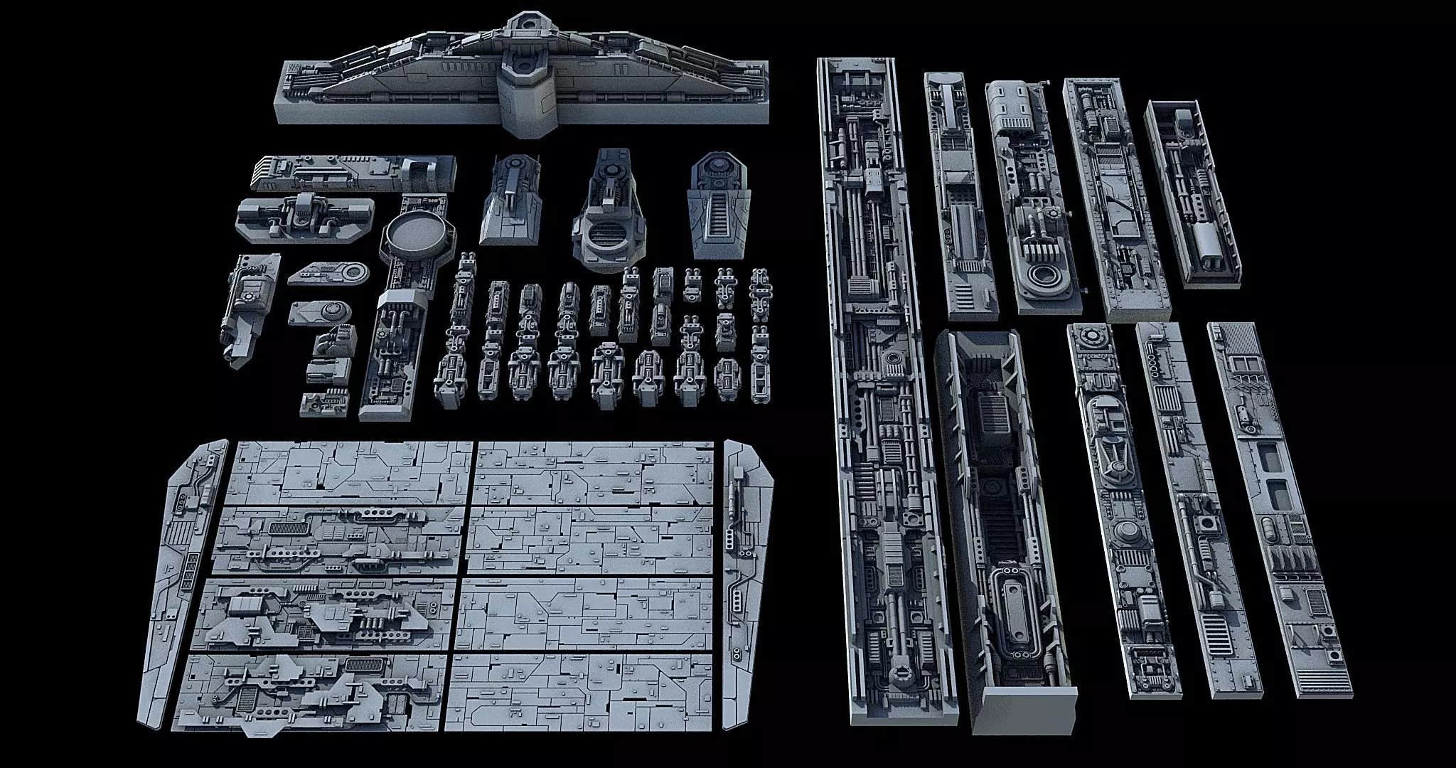 Sci-Fi KitBash and Props Pack Part three 3D model_0