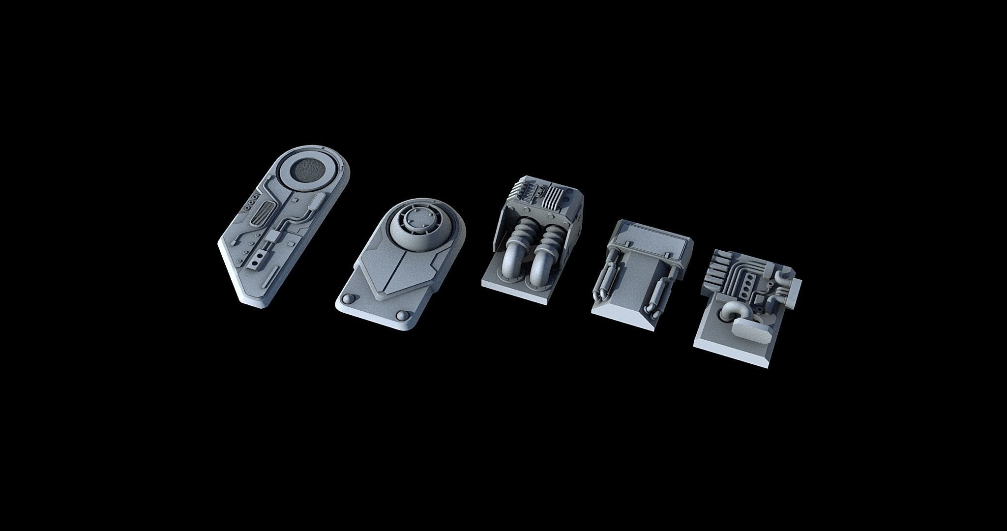 Sci-Fi KitBash and Props Pack Part three 3D model_12