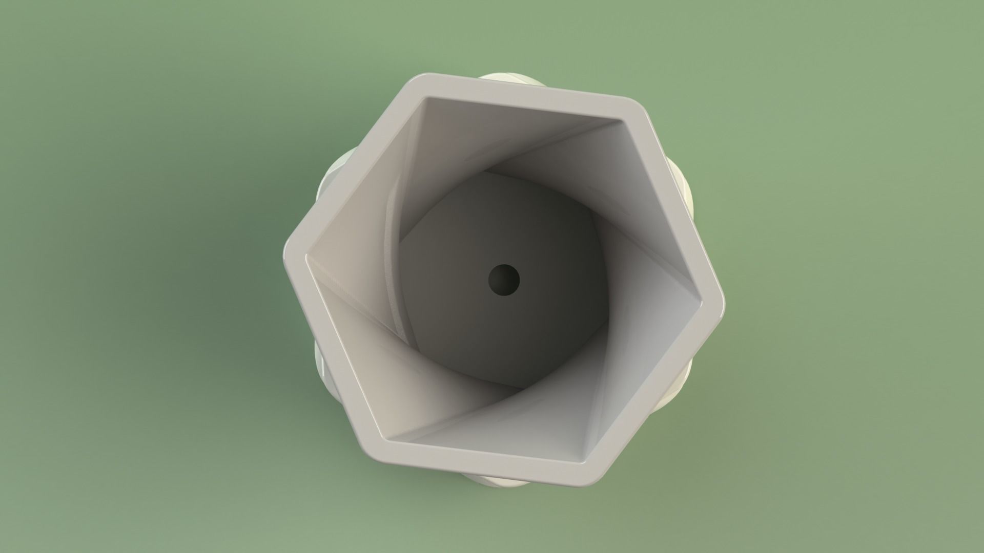 Flowerpot5 hexagon vase 3D print model_5