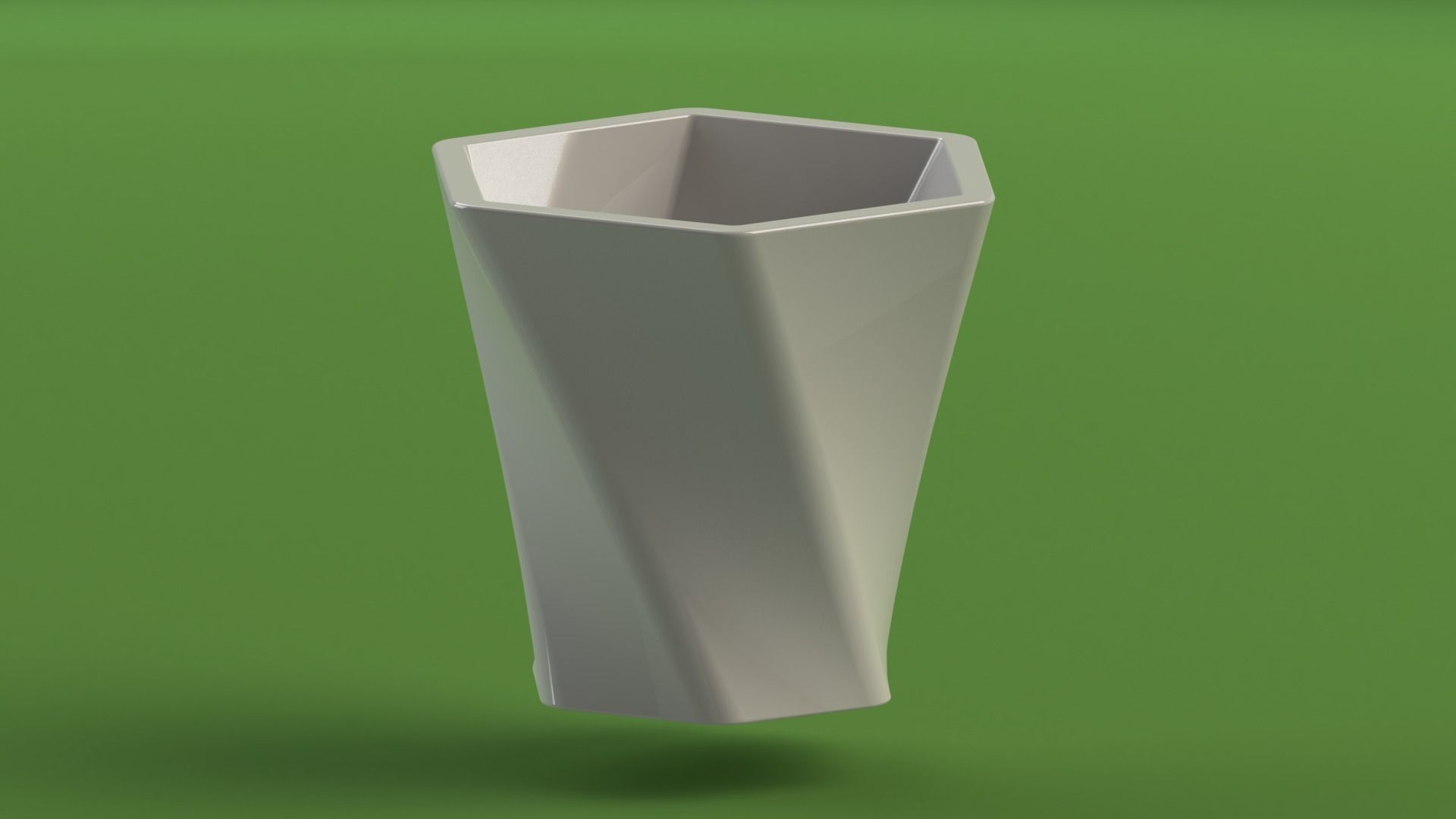 Flowerpot5 hexagon vase 3D print model_1