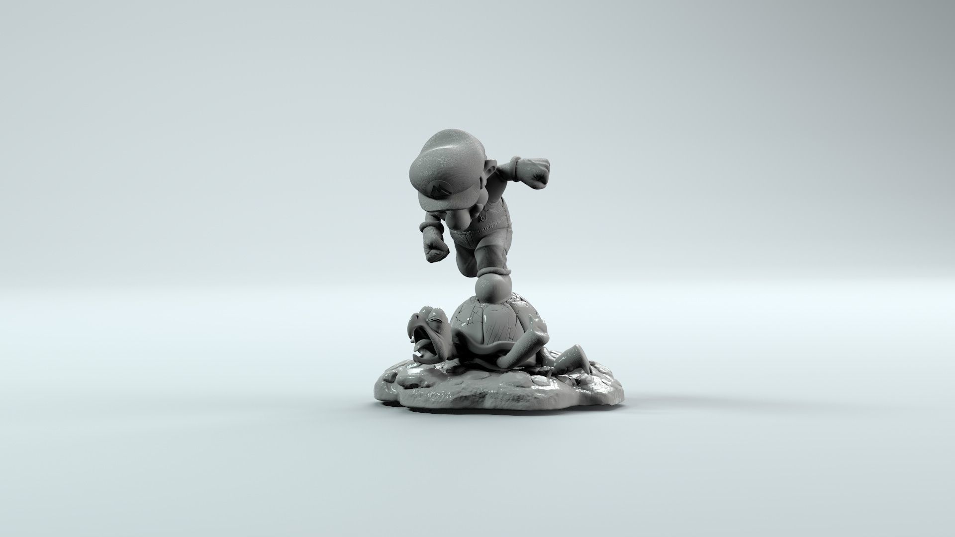 Super Mario and his turtle - 3D Print 3D print model_4